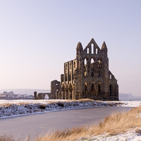 Buy canvas prints of Whitby Abbey Winter by Peter Jordan