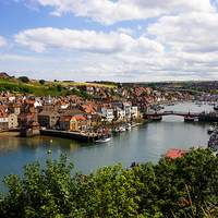 Buy canvas prints of Whitby Harbour Summer by Peter Jordan