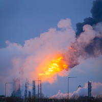 Buy canvas prints of  Flare Stack by Peter Jordan