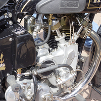 Buy canvas prints of  Vincent HRD 500cc Motor Cycle Engine by Peter Jordan