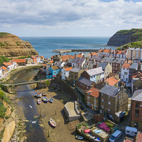 Buy canvas prints of  Staithes Harbour by Peter Jordan