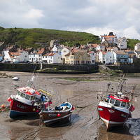 Buy canvas prints of  Staithes Harbour 3 by Peter Jordan