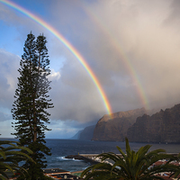 Buy canvas prints of  Rainbow Sea Cliffs 3 by Peter Jordan