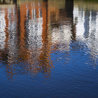 Buy canvas prints of  Whitby Reflections 1 by Peter Jordan