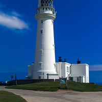 Buy canvas prints of  Flamborough Head Lighthouse by Peter Jordan