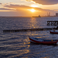 Buy canvas prints of  Gunpowder Hole Sunset 1 by Peter Jordan