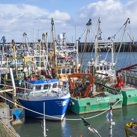 Buy canvas prints of  Scarborough Fishing Boats 2 by Peter Jordan