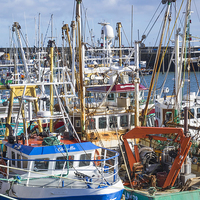 Buy canvas prints of  Scarborough Fishing Boats 3 by Peter Jordan