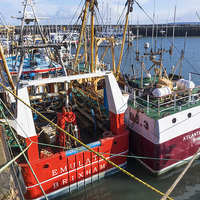 Buy canvas prints of  Scarborough Fishing Boats 4 by Peter Jordan