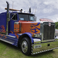 Buy canvas prints of An American Peterbilt 379 truck used by a circus by Peter Jordan