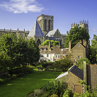 Buy canvas prints of The view over the Deans Garden at York Minster Fro by Peter Jordan
