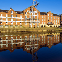 Buy canvas prints of Historic buildings on Woodsmill Quay Queen's Stait by Peter Jordan