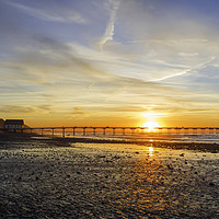 Buy canvas prints of Summer sunset at Saltburn Pier  North Yorkshire by Peter Jordan