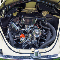 Buy canvas prints of Immaculately clean engine compartment of a traditi by Peter Jordan