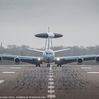 Buy canvas prints of Royal Air Force E-3D head on by daniel kennedy