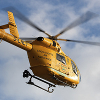 Buy canvas prints of Lincolnshire and Nottinghamshire Air Ambulance by daniel kennedy