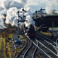 Buy canvas prints of Approaching Kidderminster Station. by John Evans