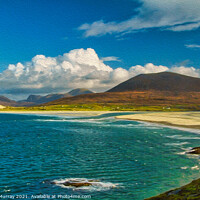 Buy canvas prints of Luskentyre beach and the Sound of Taransay. by Robert Murray