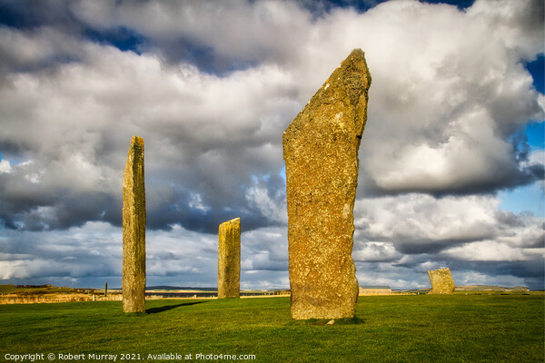 The Standing Stones of Stenness, Orkney Picture Board by Robert Murray