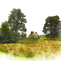 Buy canvas prints of Deserted Scottish Croft by Robert Murray