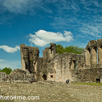Buy canvas prints of Panorama of the majestic ruins of Kildrummy Castle by Robert Murray