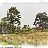 Buy canvas prints of The Haunting Beauty of a Deserted Highland Croft by Robert Murray