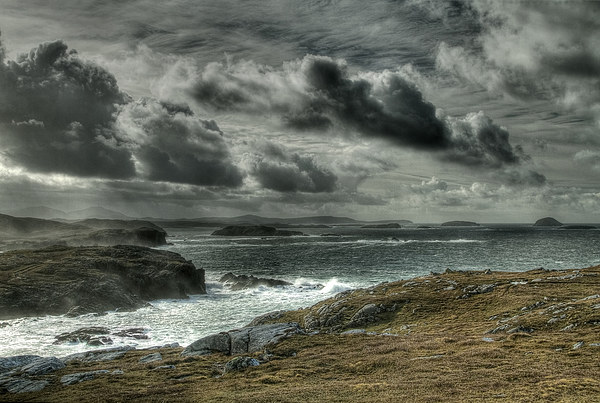 Storm Clouds around Lewis. Picture Board by Robert Murray