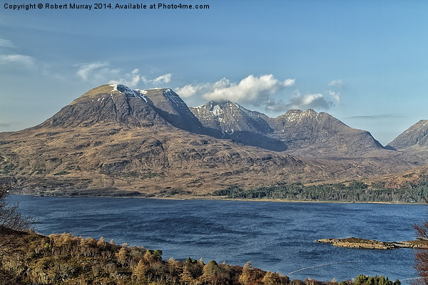 Beinn Alligin and Loch Torridon. Picture Board by Robert Murray