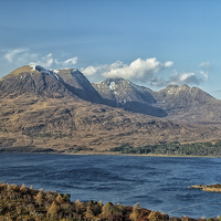 Buy canvas prints of Beinn Alligin and Loch Torridon. by Robert Murray