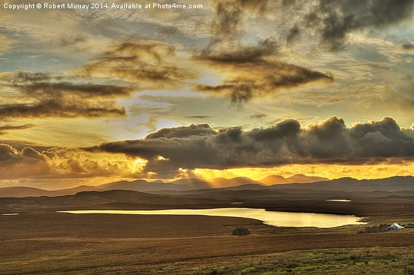  Sunset over Harris Picture Board by Robert Murray
