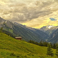 Buy canvas prints of  Alpine Valley by Robert Murray