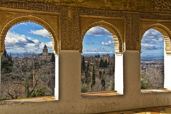 Windows on The Alhambra Picture Board by Robert Murray