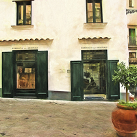 Buy canvas prints of The Pharmacy of the Arsenals, Amalfi.  by Robert Murray