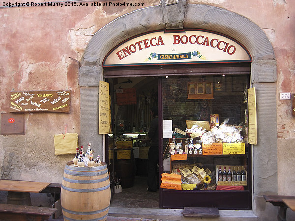  Tuscan Wine Shop Picture Board by Robert Murray