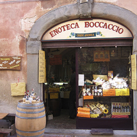 Buy canvas prints of  Tuscan Wine Shop by Robert Murray