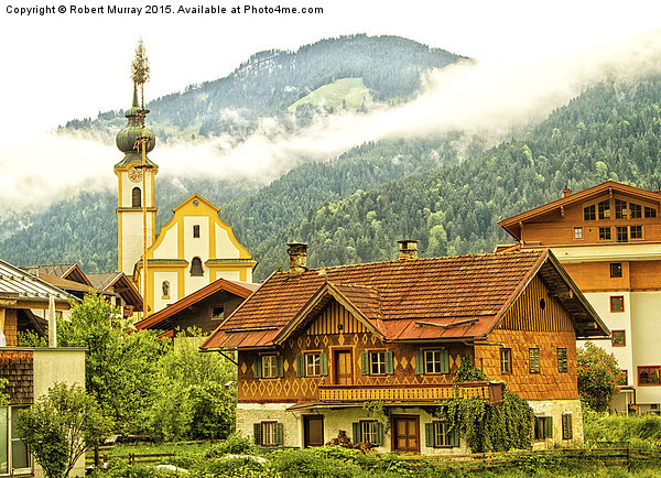  Alpine Village Austria Picture Board by Robert Murray