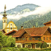 Buy canvas prints of  Alpine Village Austria by Robert Murray