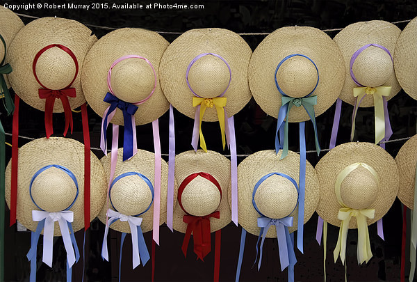  Straw Hats and Ribbons Picture Board by Robert Murray