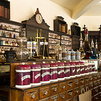 Buy canvas prints of  The Pharmacy Shelves by Robert Murray
