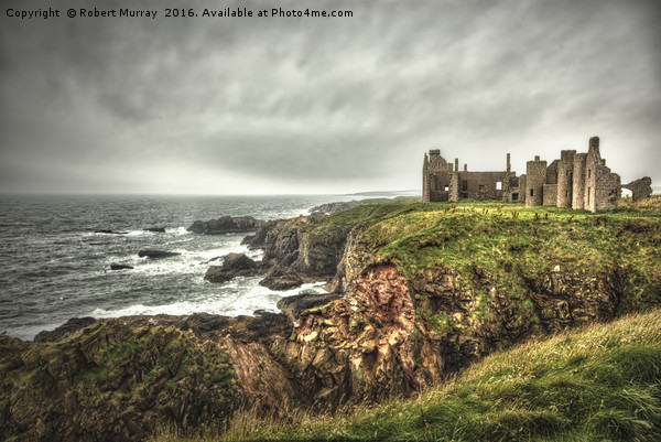 Slains Castle Picture Board by Robert Murray