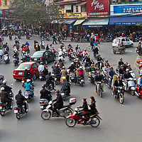 Buy canvas prints of Hanoi Traffic by Robert Murray