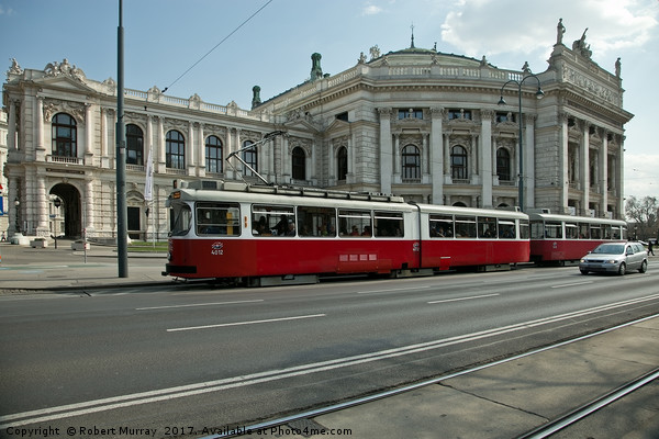 Vienna Tram Picture Board by Robert Murray
