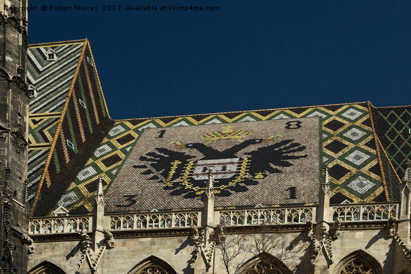 Stephansdom Cathedral roof detail Picture Board by Robert Murray