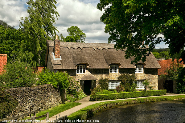 English Thatched House Picture Board by Robert Murray