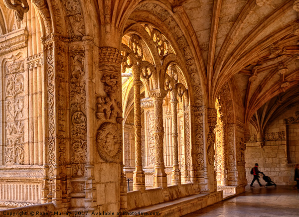 Cloisters in Jeronimos Monastery, Lisbon. Picture Board by Robert Murray