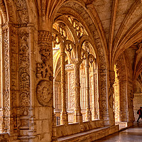 Buy canvas prints of Cloisters in Jeronimos Monastery, Lisbon. by Robert Murray