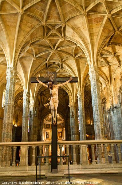 Crucifix, Church of Santa Maria, Belem, Lisbon. Picture Board by Robert Murray