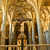 Buy canvas prints of Crucifix, Church of Santa Maria, Belem, Lisbon. by Robert Murray