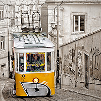 Buy canvas prints of The Gloria Elevator, Lisbon. by Robert Murray