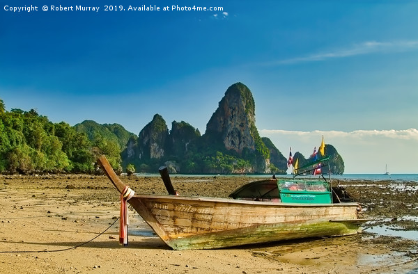 Long-tail Boat, Thailand Picture Board by Robert Murray
